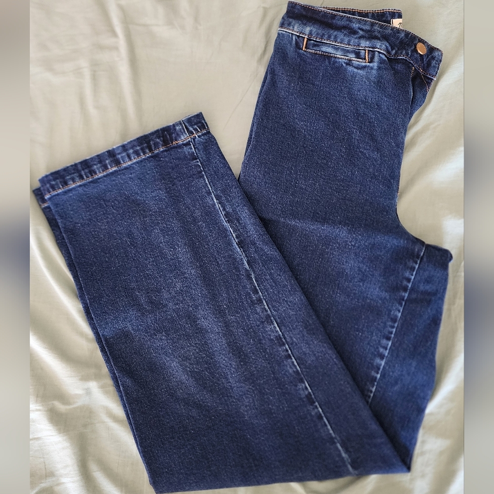 Madewell Tall Curvy Emmett Wide Leg Jean in Leffers Wash Size T27 BRAND NEW